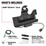 RAM® EZ-Roll'r™ Power & Data Cradle for Samsung Galaxy Tab Active Pro (RAM-HOL-SAM52PDU)