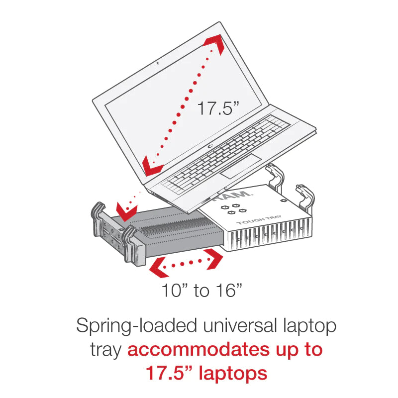 RAM Reverse Configuration Universal No-Drill Laptop Mount (RAM-VB-196-1-SW1)