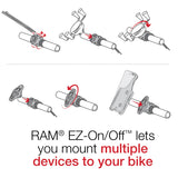 RAM EZ-ON/OFF™ Bicycle Mount with Strap Base (RAP-274-1U)