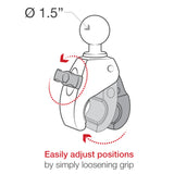 RAM Small Tough-Claw™ with 1.5" Rubber Ball (RAP-400U)