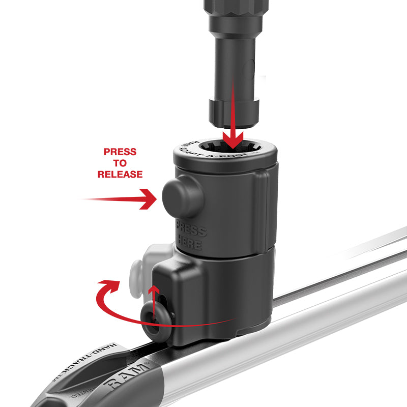 RAM Universal Adapt-A-Post Track Base (RAP-AAPUTU)
