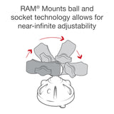 RAM® X-Grip® Phone Mount with RAM® Twist-Lock™ Low Profile Suction Base (RAP-B-166-2-A-UN7U)