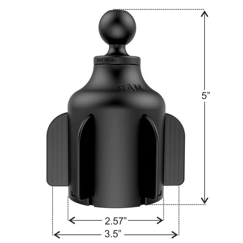 RAM® X-Grip® Phone Mount with RAM® Stubby™ Cup Holder Base (RAP-B-299-4-UN7U)