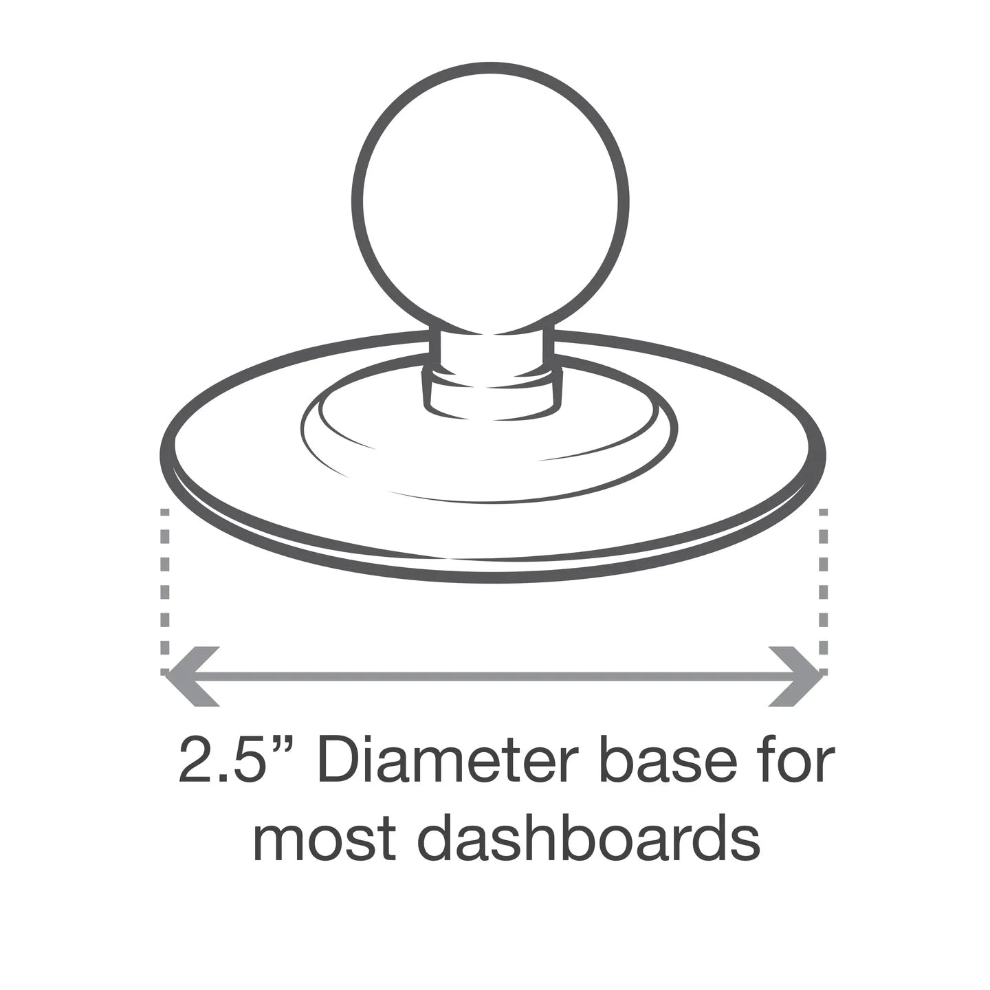 RAM PSA Adhesive Base with 1" Ball (RAP-B-378U)