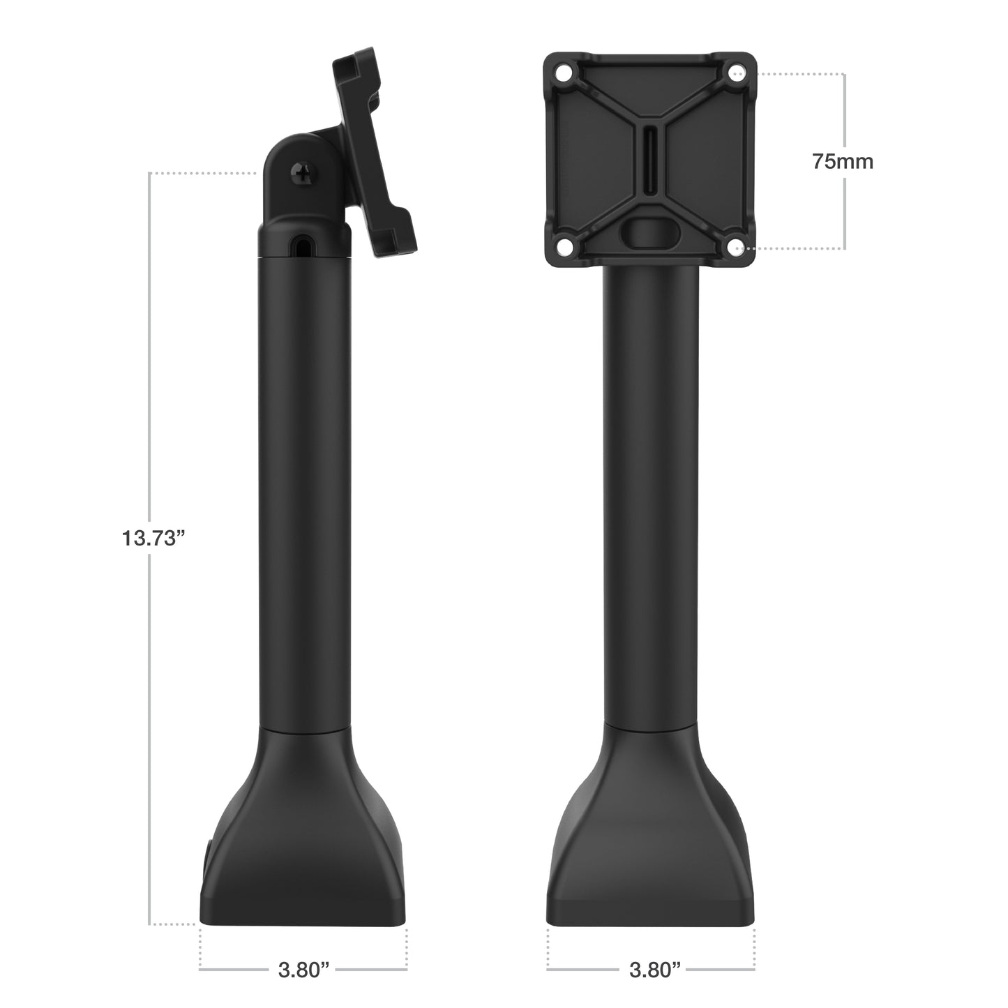 RAM® 14" Pedestal Mount with 75mm VESA & Cable Routing (RAP-D11H-14-V75)