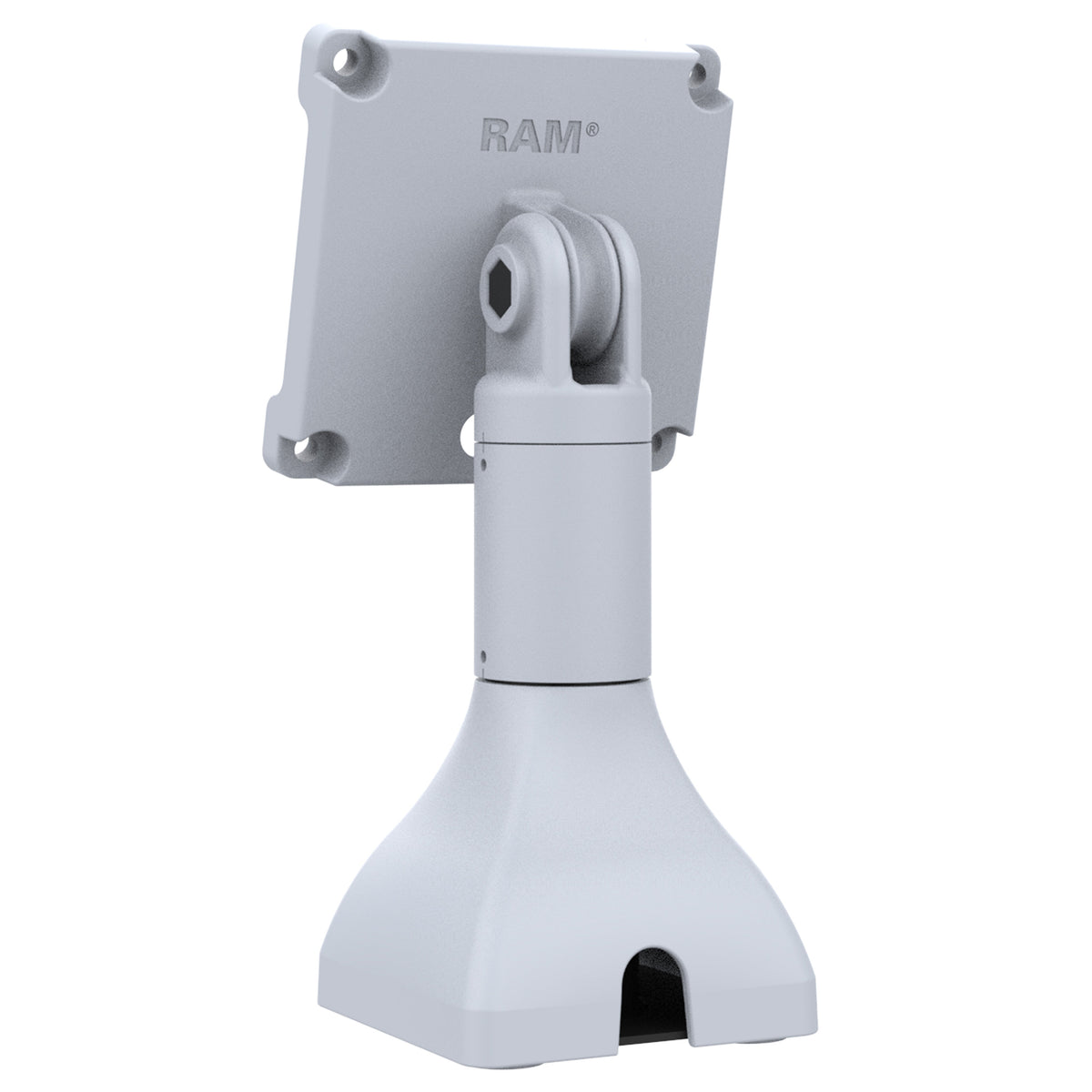 RAM® 7" Pedestal Mount with 100mm VESA & Cable Routing - Gray (RAP-D11H-7-V100-GRY)