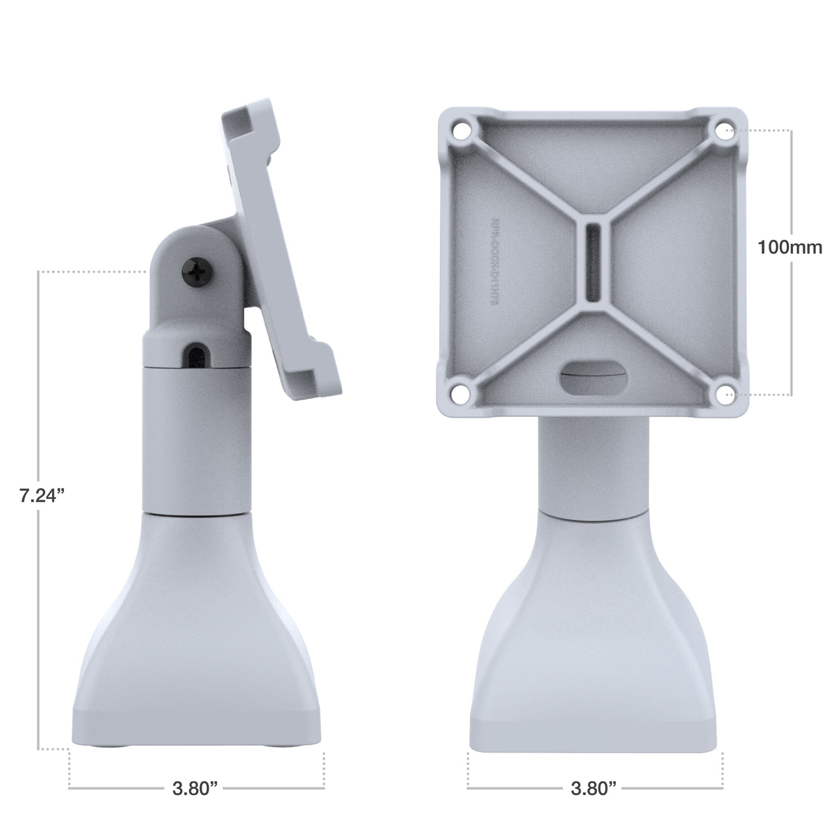 RAM® 7" Pedestal Mount with 100mm VESA & Cable Routing - Gray (RAP-D11H-7-V100-GRY)