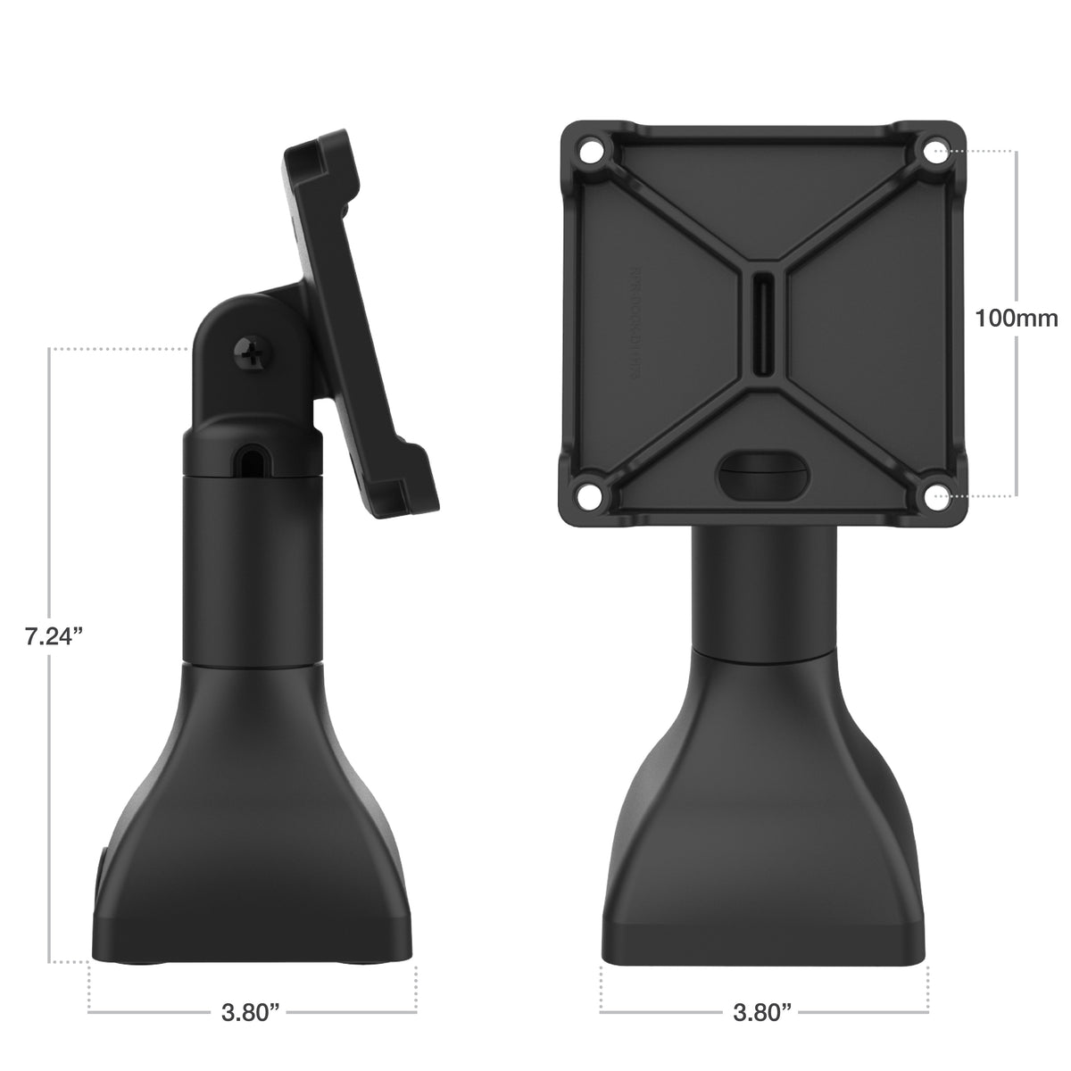 RAM® 7" Pedestal Mount with 100mm VESA & Cable Routing (RAP-D11H-7-V100)