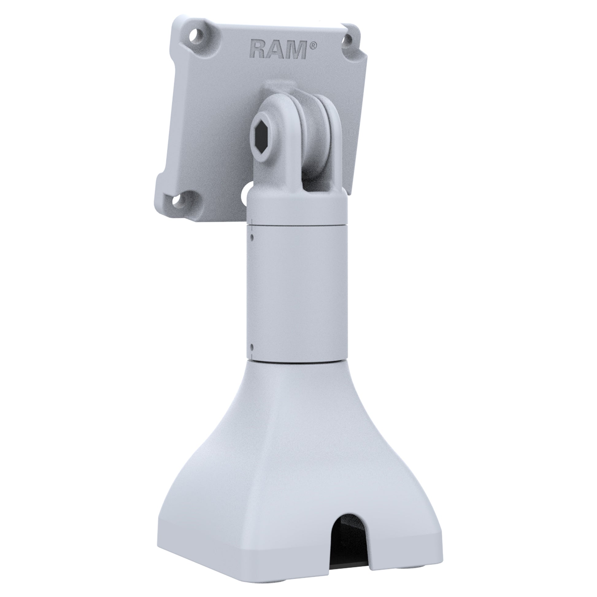 RAM® 7" Pedestal Mount with 75mm VESA & Cable Routing - Gray (RAP-D11H-7-V75-GRY)