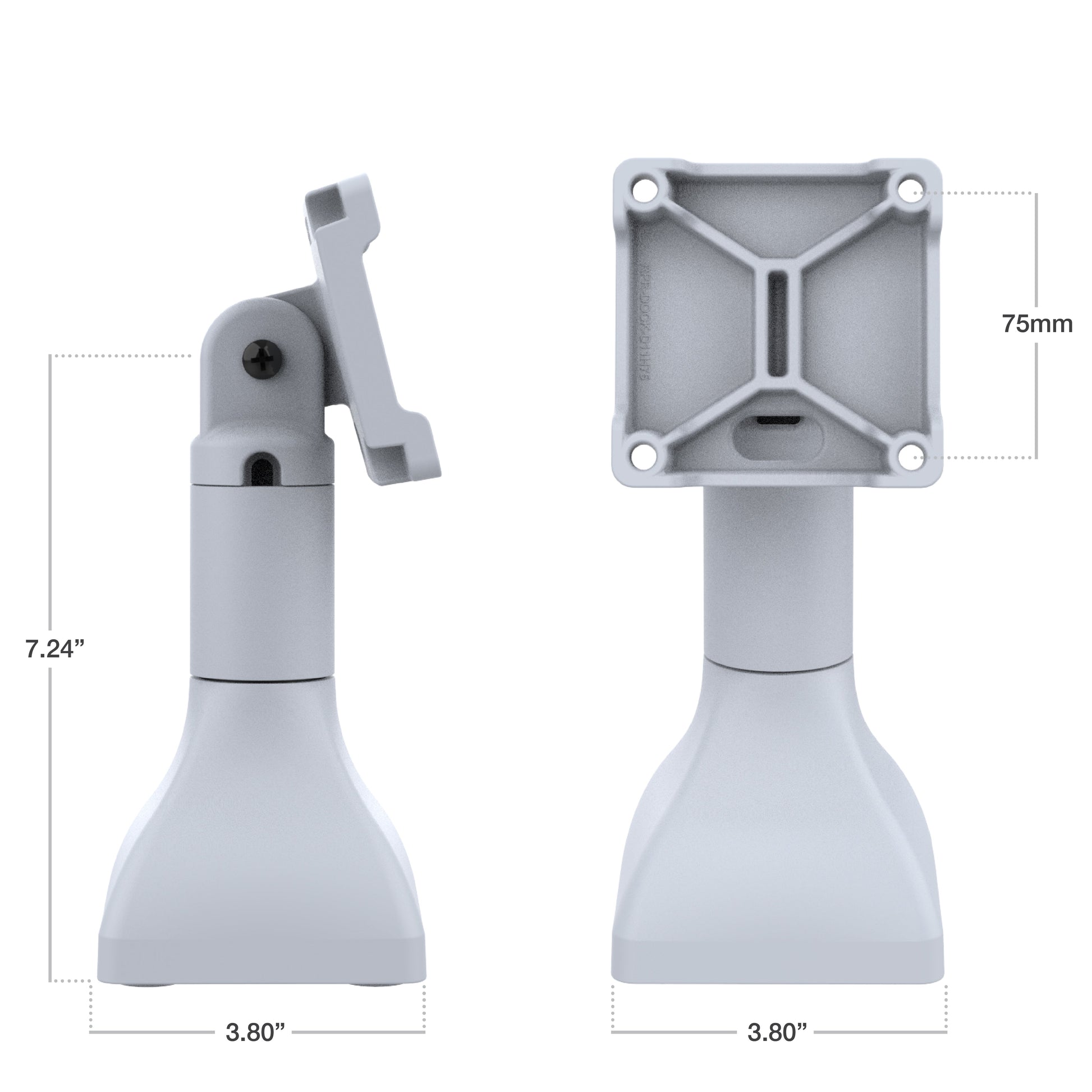 RAM® 7" Pedestal Mount with 75mm VESA & Cable Routing - Gray (RAP-D11H-7-V75-GRY)