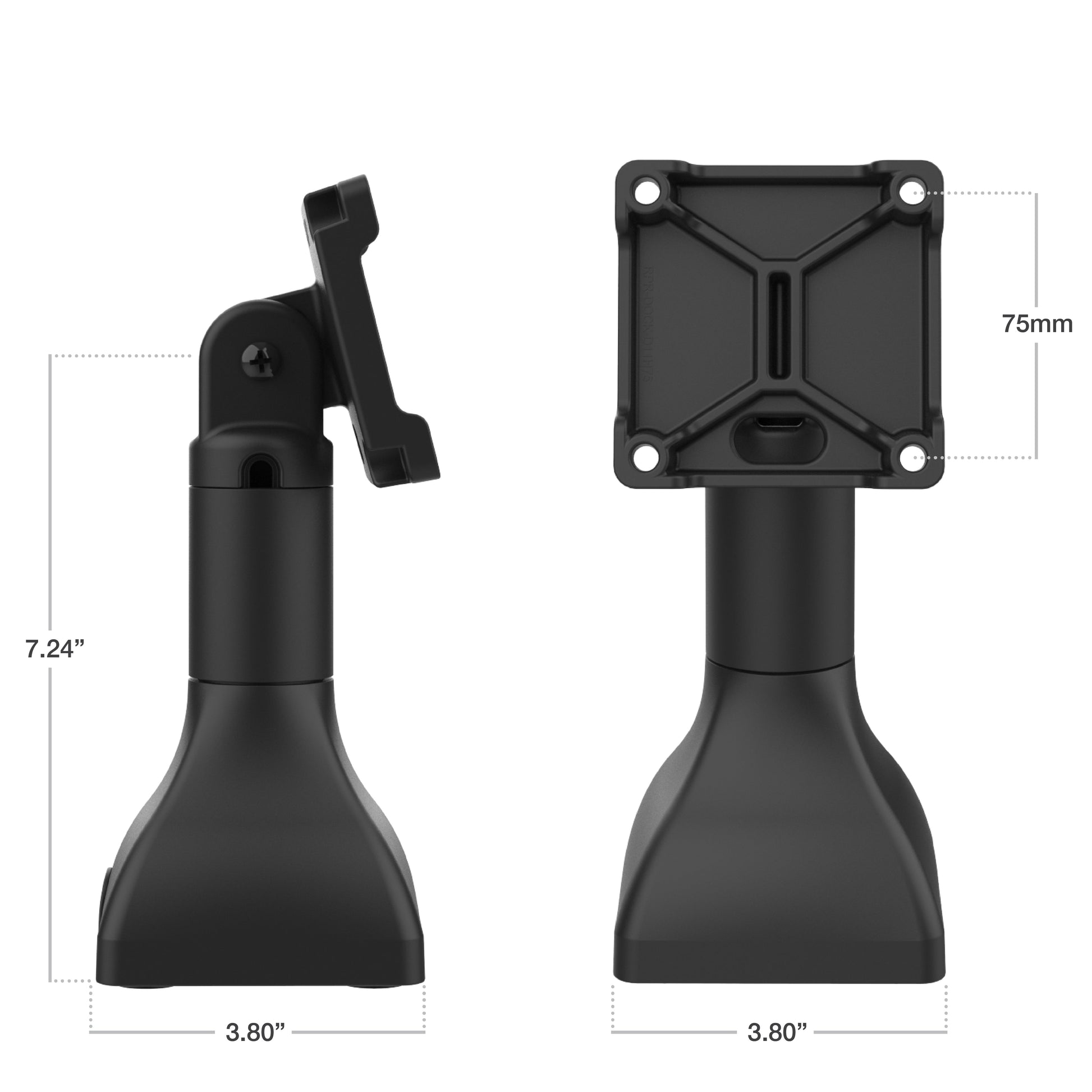 RAM® 7" Pedestal Mount with 75mm VESA & Cable Routing (RAP-D11H-7-V75)