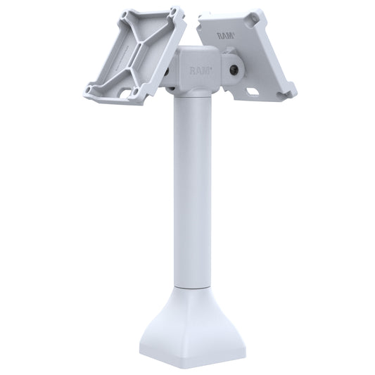 RAM® 14" Pedestal Mount with Dual 100mm VESA Adapters - Gray (RAP-D11H2-14-V100-GRY)