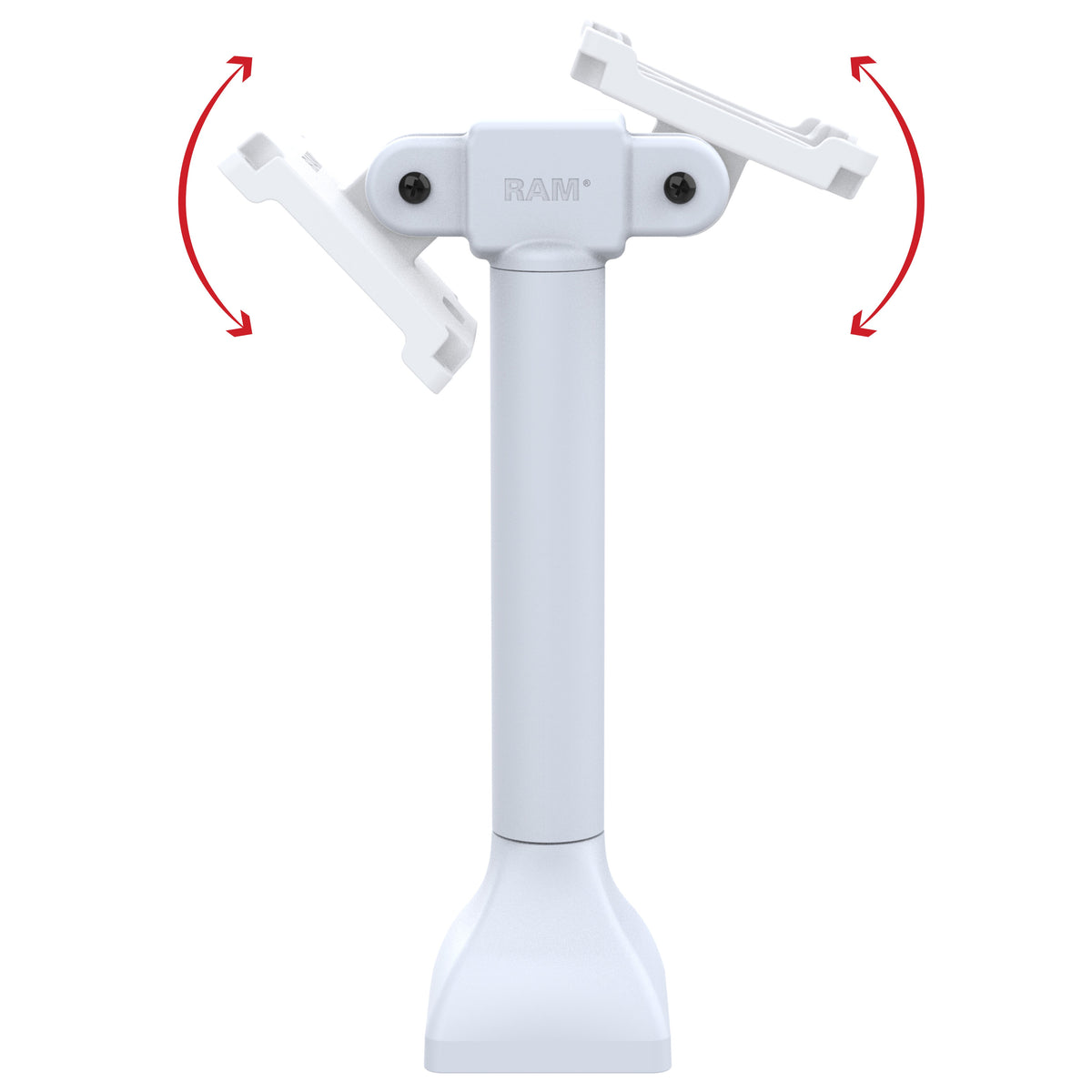 RAM® 14" Pedestal Mount with Dual 100mm VESA Adapters - Gray (RAP-D11H2-14-V100-GRY)