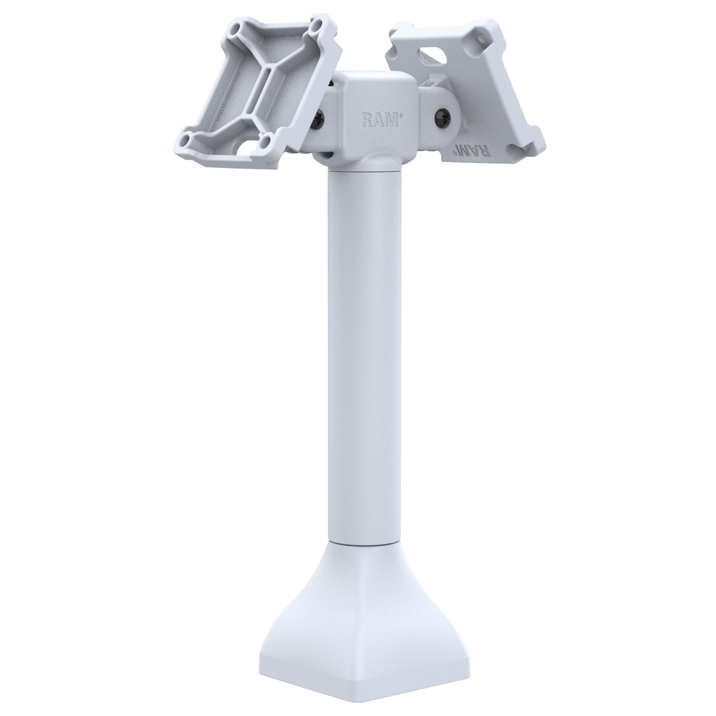 RAM® 14" Pedestal Mount with Dual 75mm VESA Adapters - Gray (RAP-D11H2-14-V75-GRY)