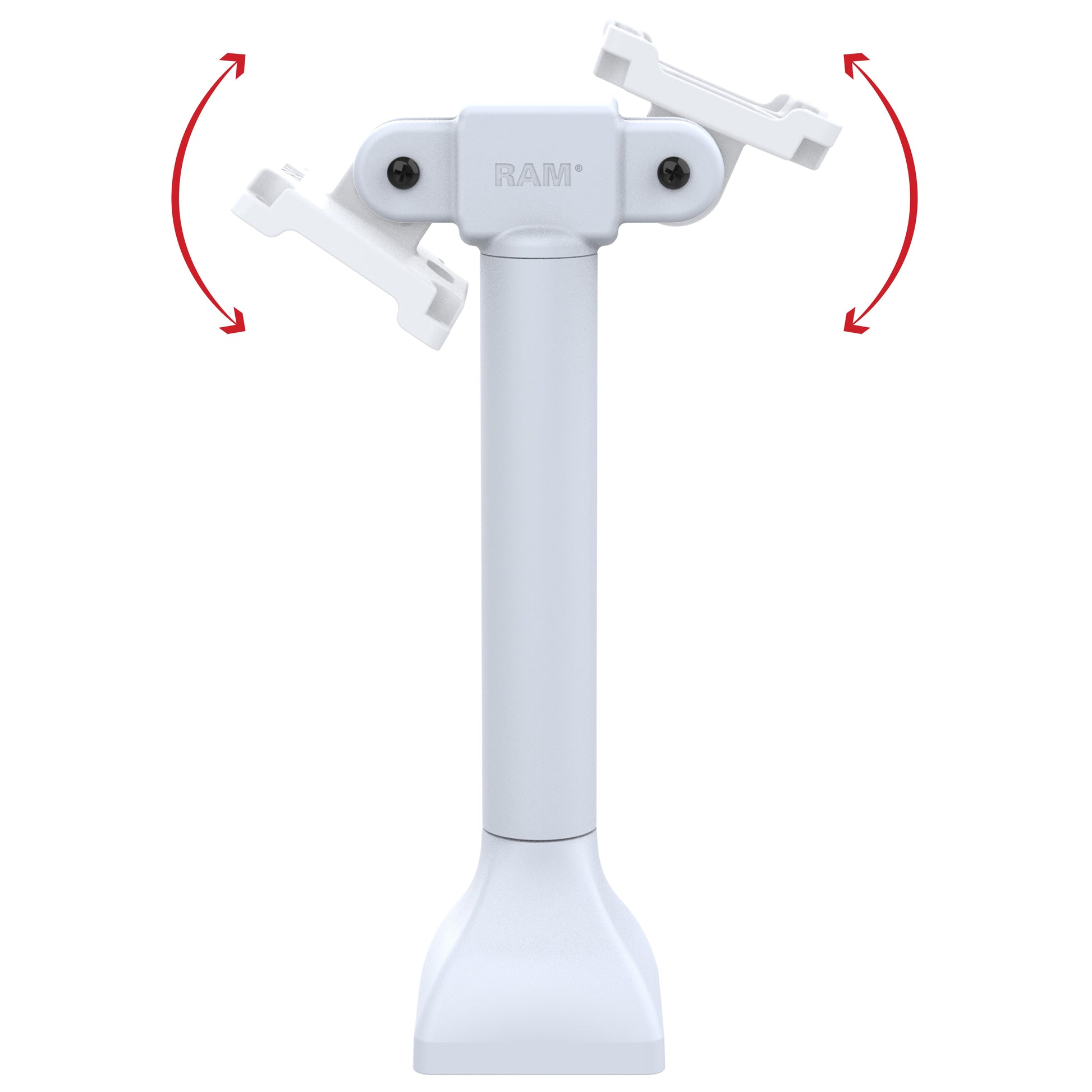 RAM® 14" Pedestal Mount with Dual 75mm VESA Adapters - Gray (RAP-D11H2-14-V75-GRY)