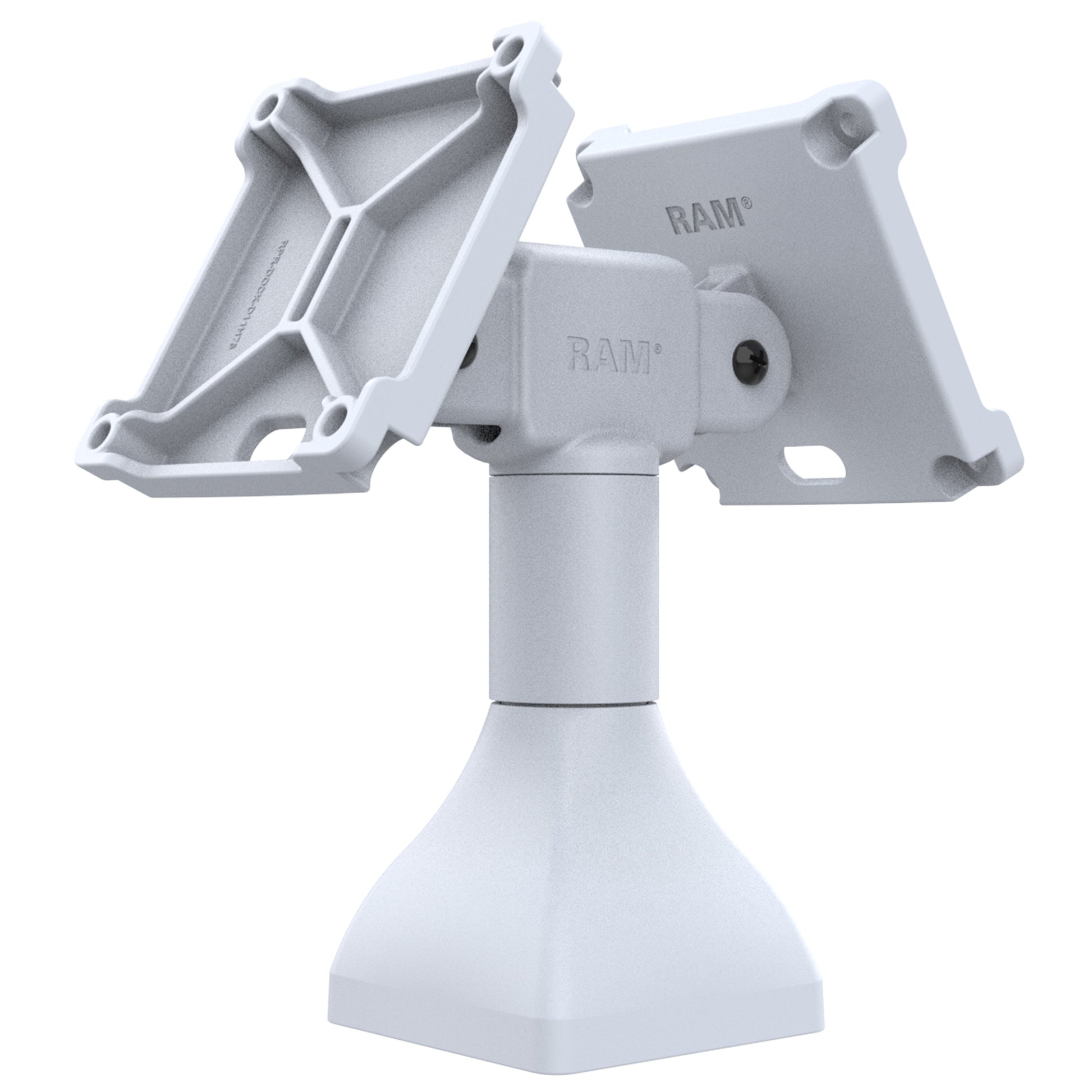 RAM® 7" Pedestal Mount with Dual 100mm VESA Adapters - Gray (RAP-D11H2-7-V100-GRY)