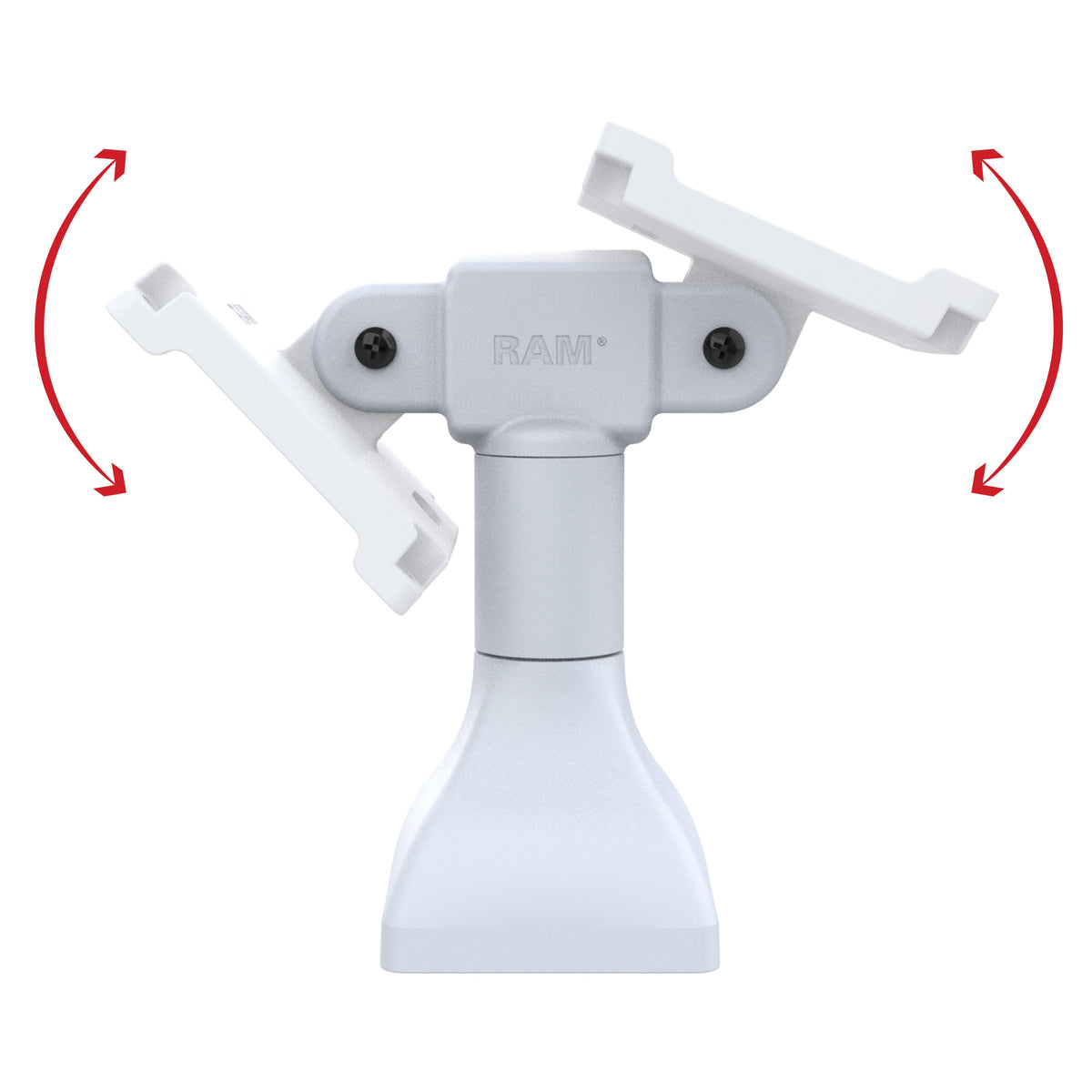 RAM® 7" Pedestal Mount with Dual 100mm VESA Adapters - Gray (RAP-D11H2-7-V100-GRY)