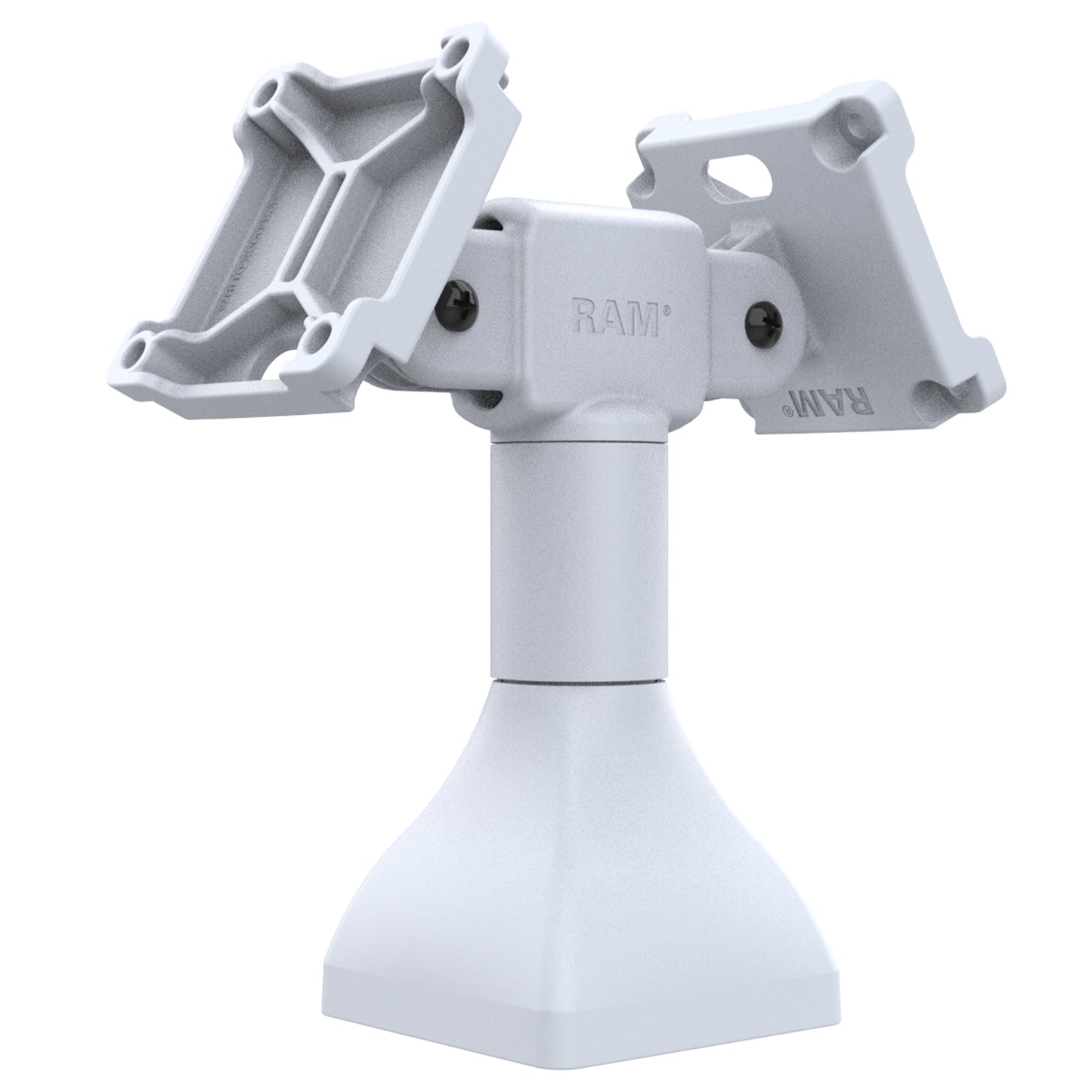 RAM® 7" Pedestal Mount with Dual 75mm VESA Adapters - Gray (RAP-D11H2-7-V75-GRY)
