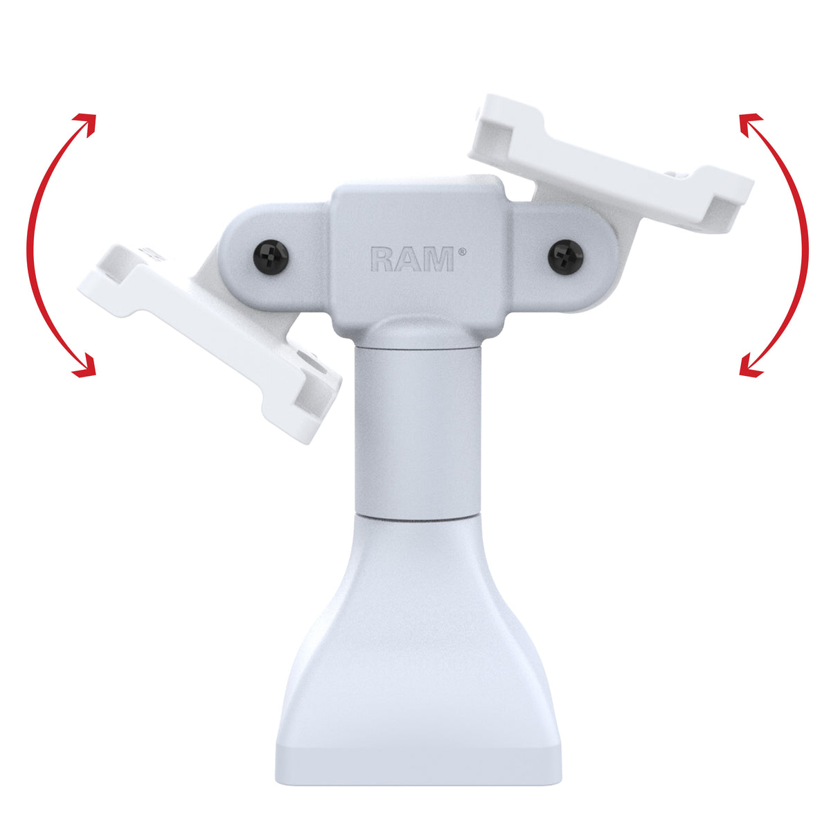 RAM® 7" Pedestal Mount with Dual 75mm VESA Adapters - Gray (RAP-D11H2-7-V75-GRY)