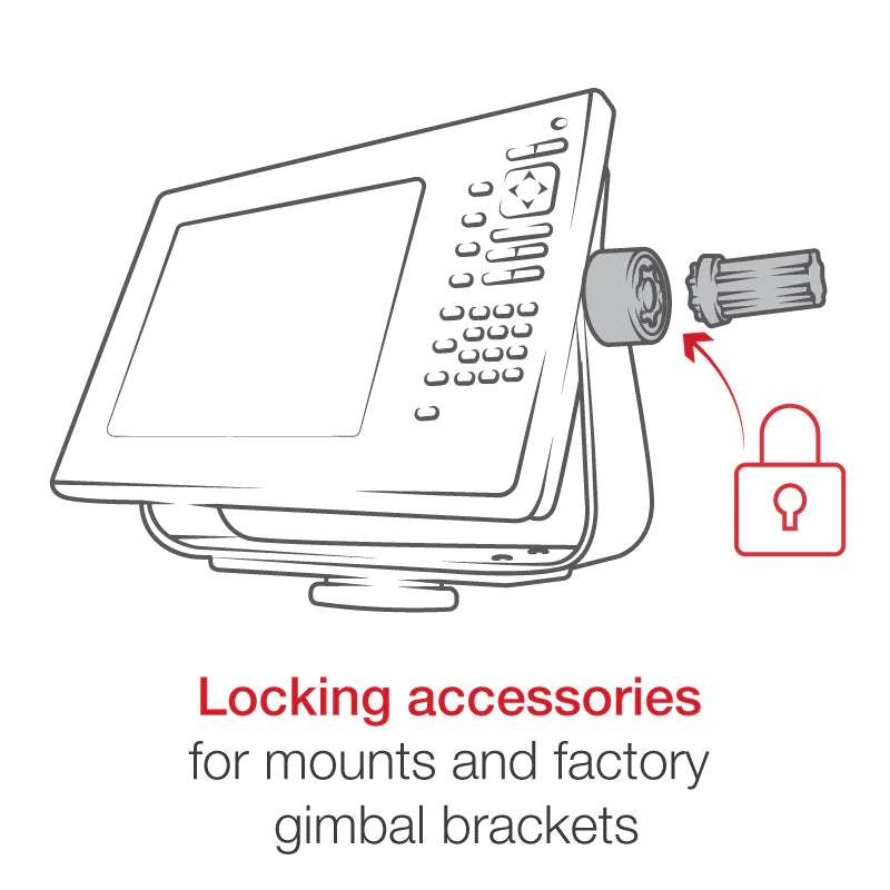 RAM Gimbal Brackets Combination Pin-Lock™ Security & Key Knob (RAP-S-KNOBGU)