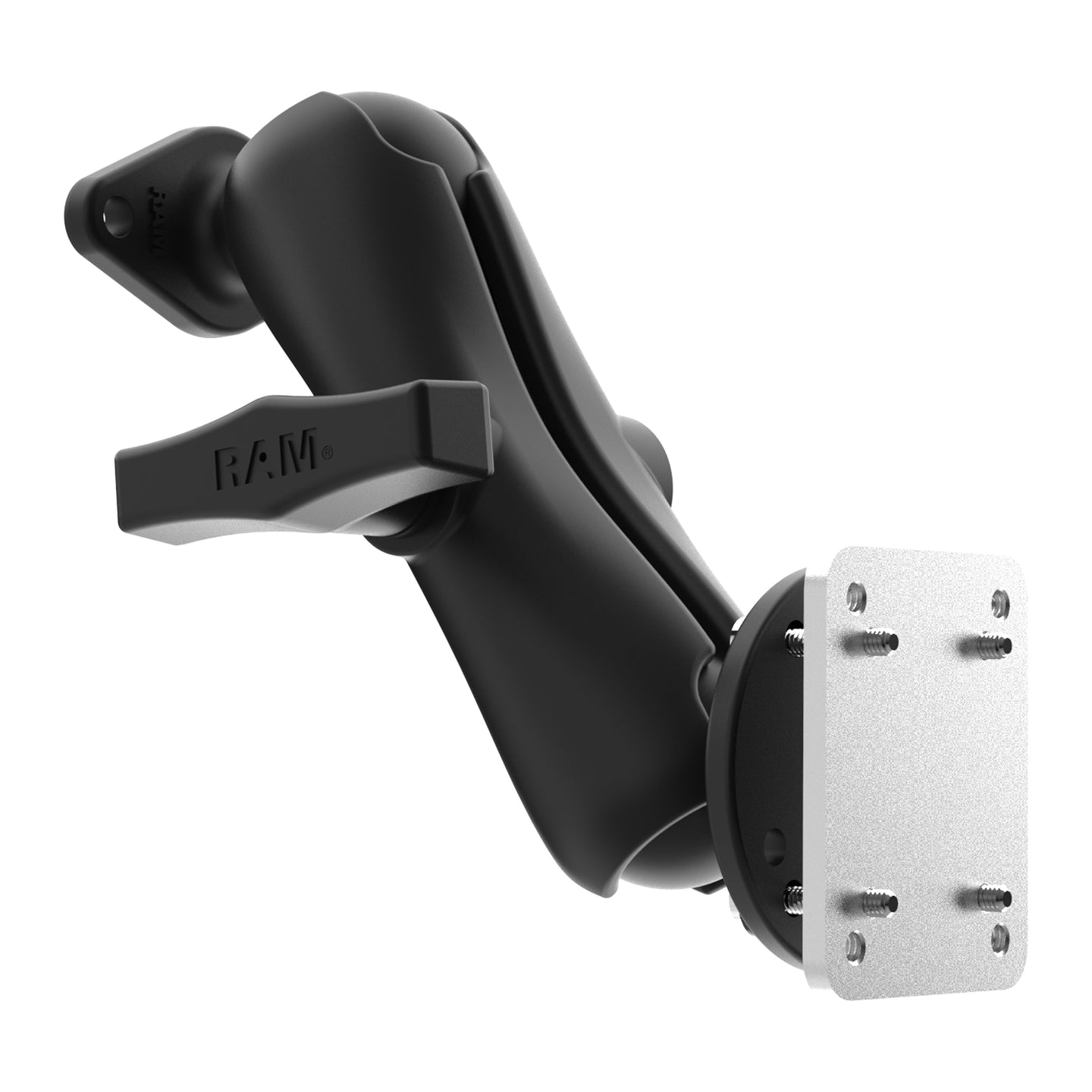 RAM® Dashboard Mount with Backing Plate & Diamond Plate - C Size Medium (RAM-138-225B2U)