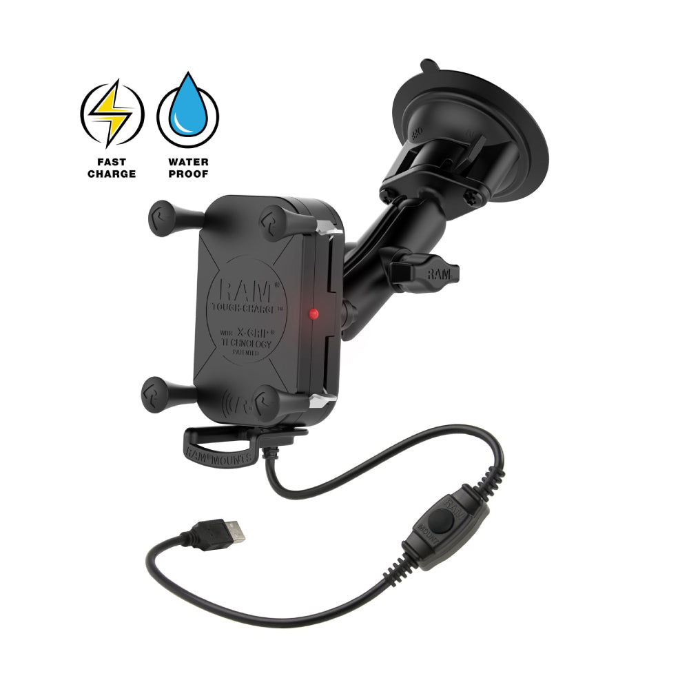 RAM® Tough-Charge™ 15W Wireless Charging Suction Cup Mount (RAM-B-166-UN12W-1)