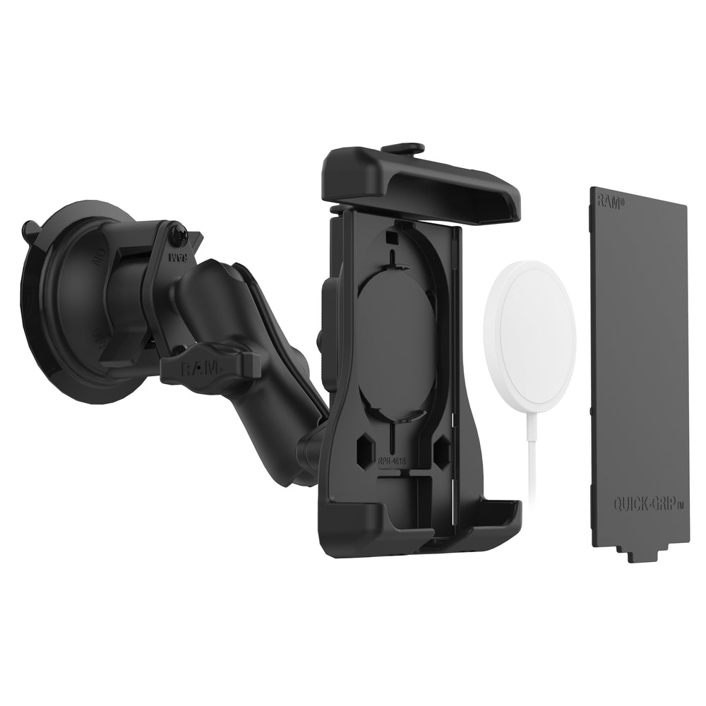 RAM® Quick-Grip™ Suction Cup Mount for iPhone 12 Series + MagSafe (RAM-B-166-UN15WU)