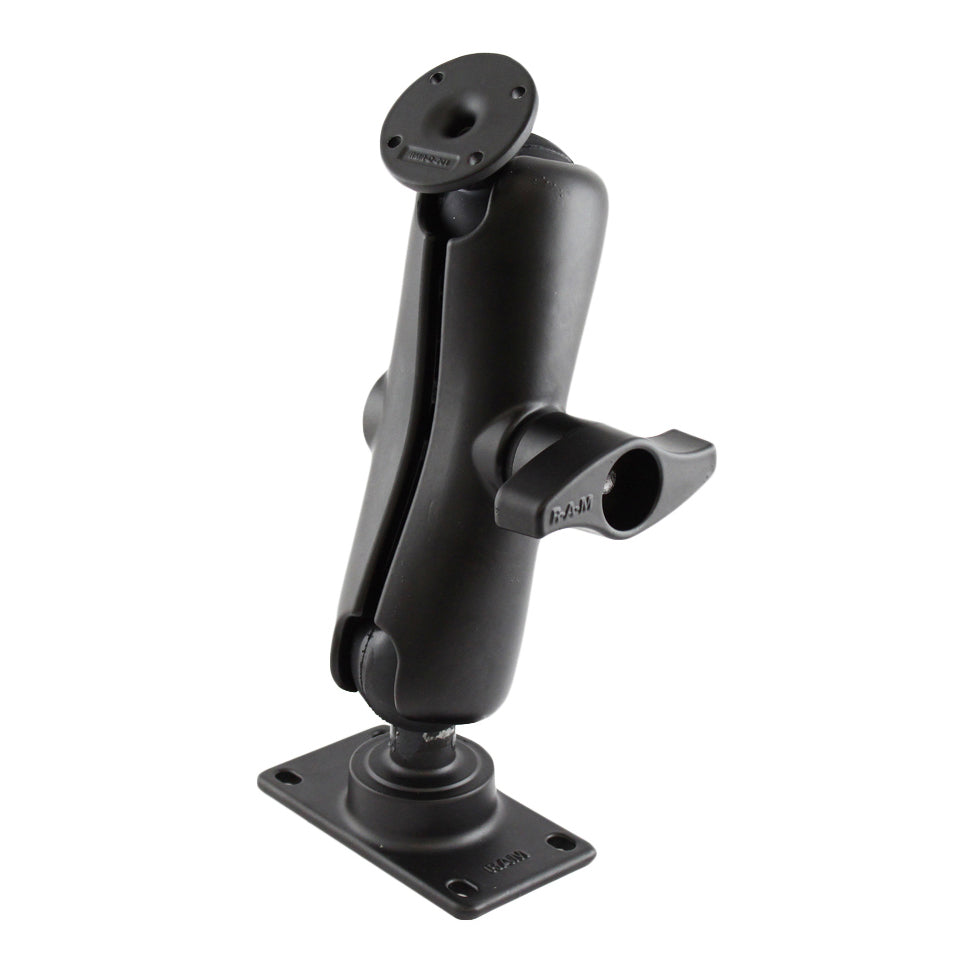 RAM® Double Ball Mount with Round AMPS Plate and 50x100mm VESA Plate (RAM-D-101U-GAM1)