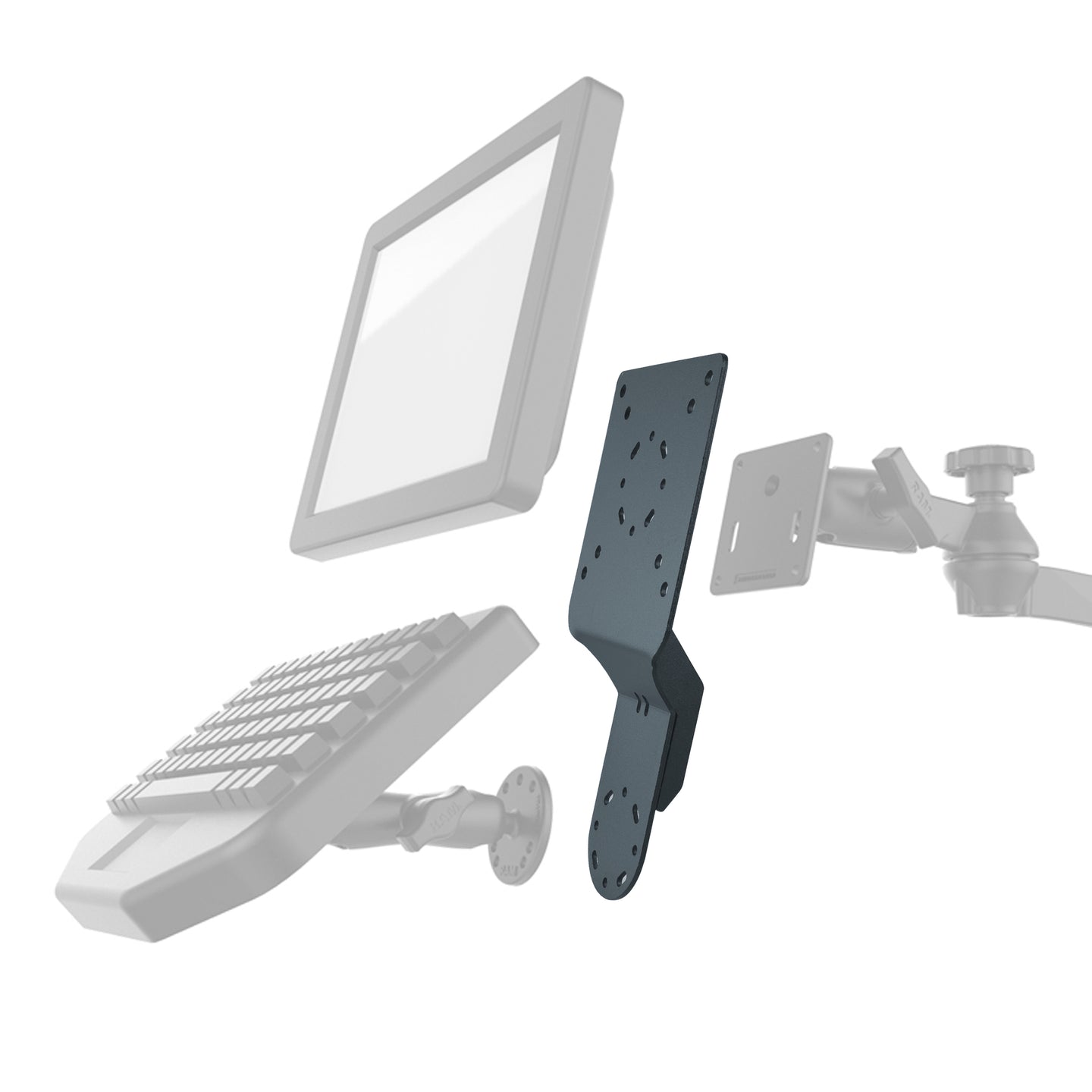RAM® Standard Heavy Duty Accessory/Display Bracket (RAM-DIS-103-1U)