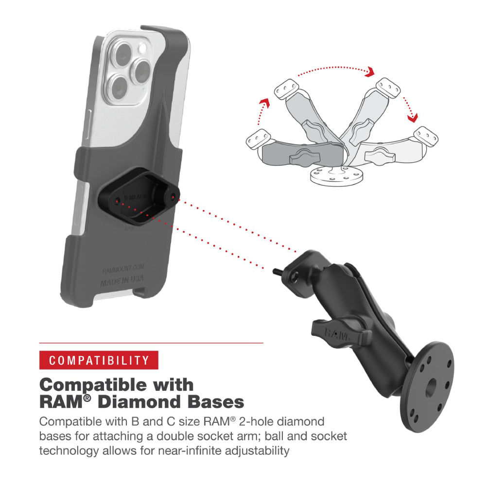 RAM® Form-Fit Holder for Apple iPhone 15 Pro Max (RAM-HOL-AP39-1U)