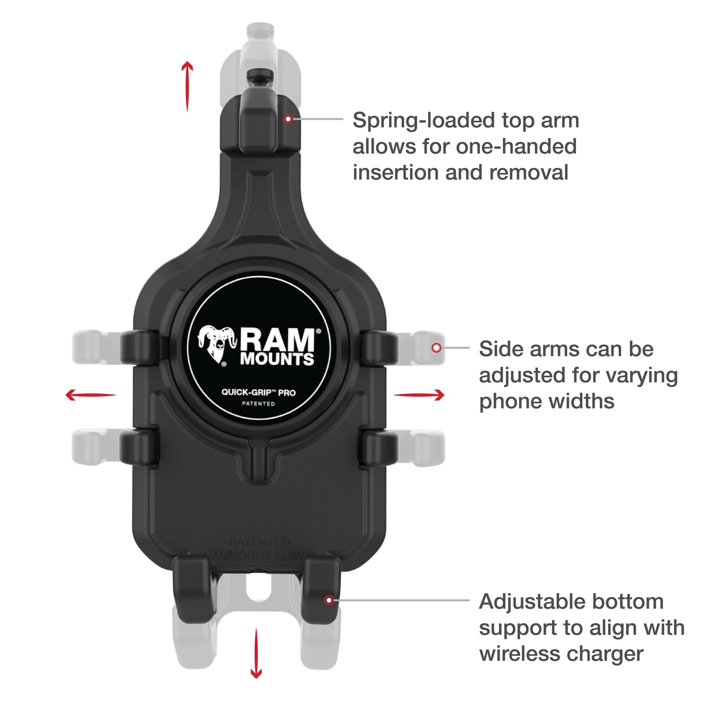RAM® Quick-Grip™ Pro Phone Holder (RAM-HOL-PD5U)