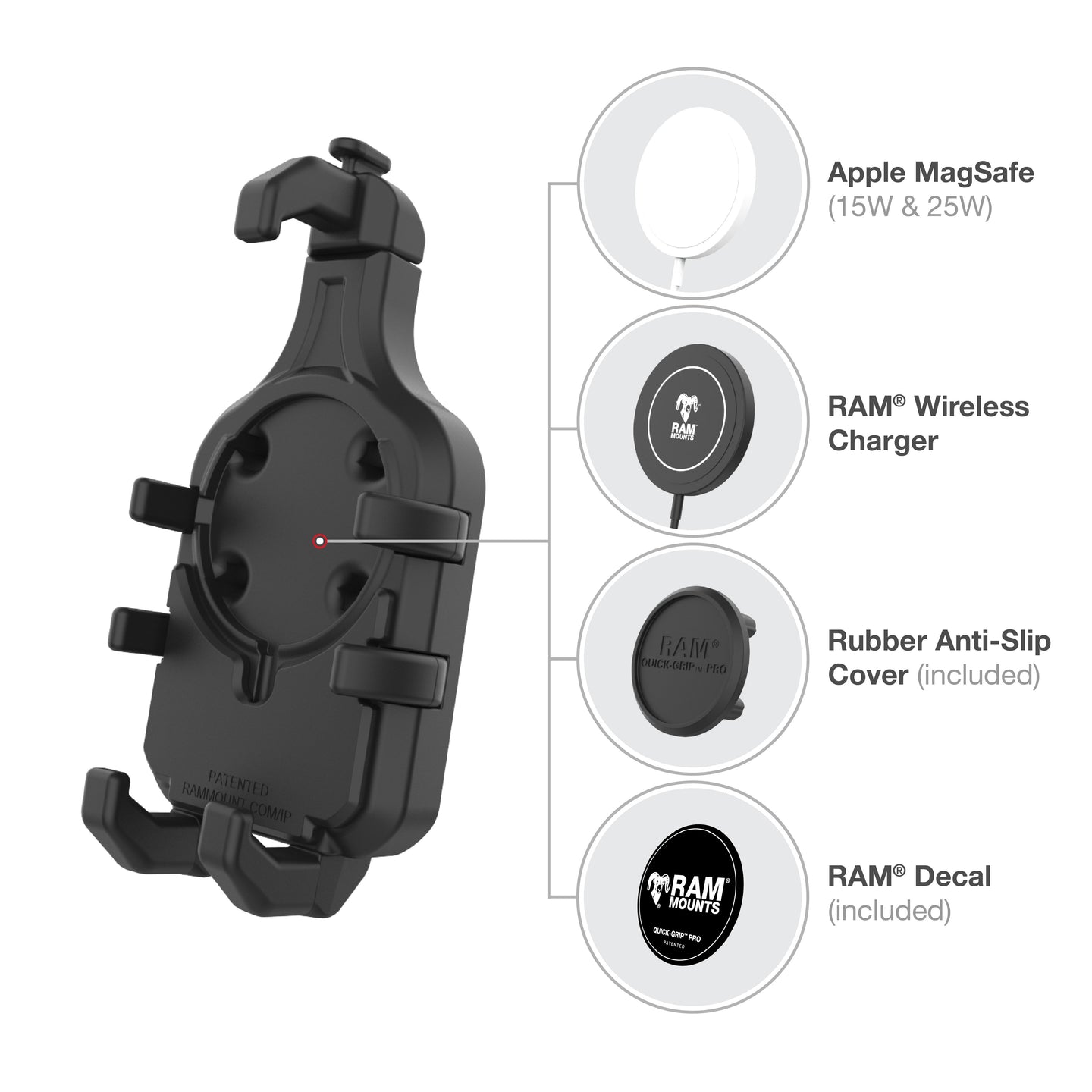 RAM® Quick-Grip™ Pro Phone Holder (RAM-HOL-PD5U)