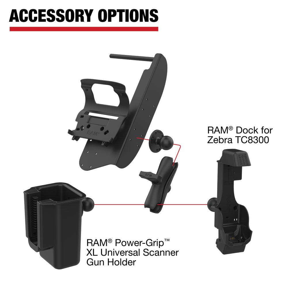RAM® Printer Mount with Paper Feed for Zebra ZQ630 Series (RAM-PM1-ZE31U)