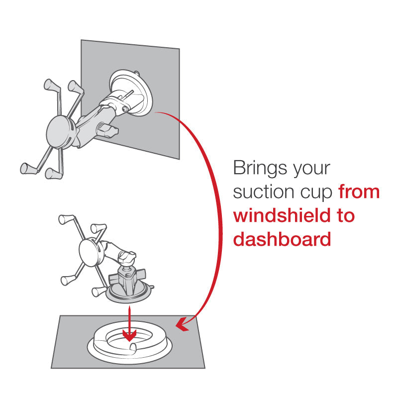 RAM® Portable Friction Dashboard Base (RAP-279C)