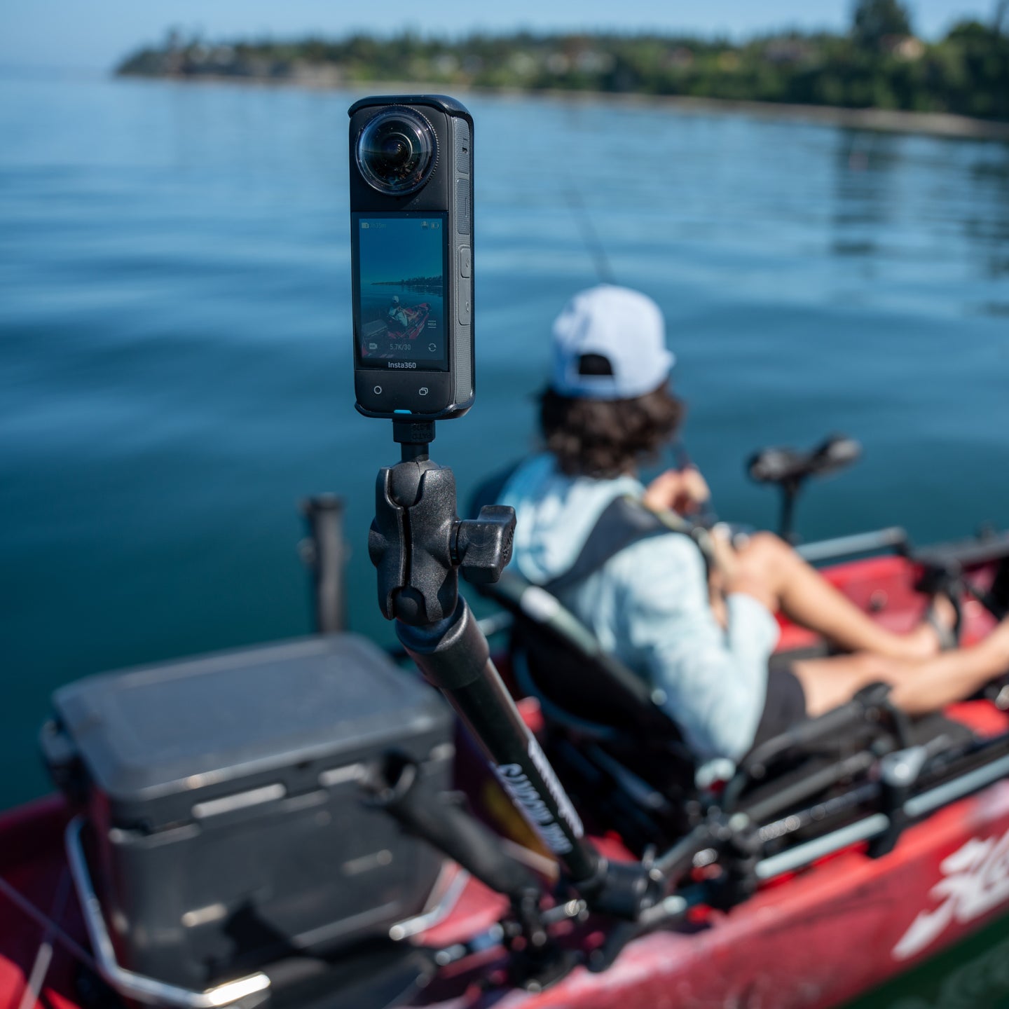 RAM® Tough-Pole™ Camera Mount with Double Pipe & RAM® Track-Node™ Base (RAP-411-18-18-A-GOP1-1)
