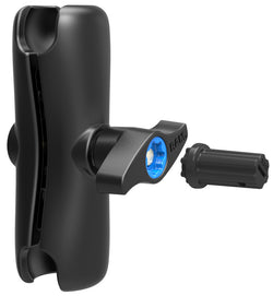 RAM Double Socket Arm with RAM Pin-Lock Security Nut and Key Knob for D Size Balls (RAM-D-201-SU)