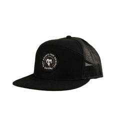 7-Panel Cap Black with Round Patch
