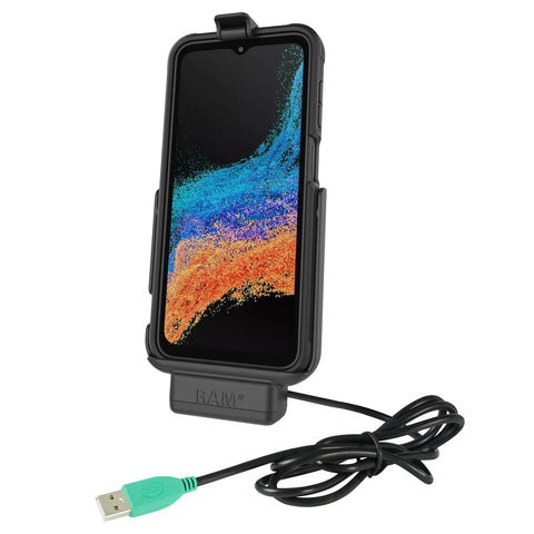 RAM EZ-Roll'r™ Powered Dock for Samsung XCover6 Pro With Smart Case