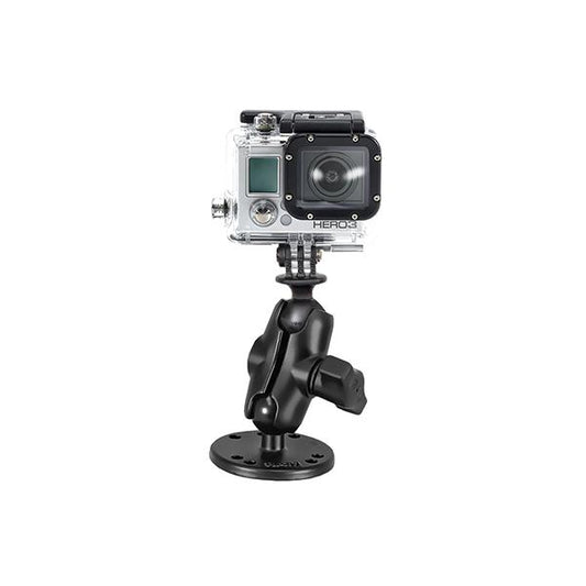 RAM® Drill-Down Double Ball Mount with Universal Action Camera Adapter (RAM-B-138-A-GOP1U)