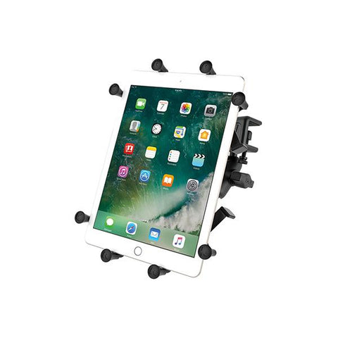 RAM® X-Grip® Mount with Glare Shield Clamp Base for 9"-10" Tablets (RAM-B-177-UN9U)