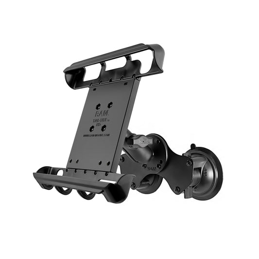 RAM Double Twist-Lock Suction Mount with Spring Cradle for Tablets with Cases (RAM-B-189-TAB8U)