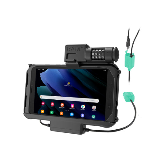 RAM® Combo Locking Power + Dual USB Dock for Tab Active3 & Tab Active2 (RAM-HOL-SAM58PD2CLU)